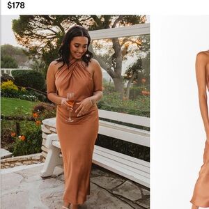 Jasmine Halter Midi Dress SIZE XS - SHOW ME YOUR MUMU